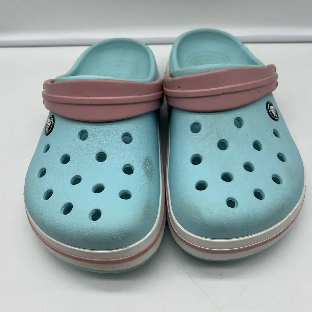 Crocs Crocband Clog Sandals Platform Kids Cotton Candy 207006 Size J2